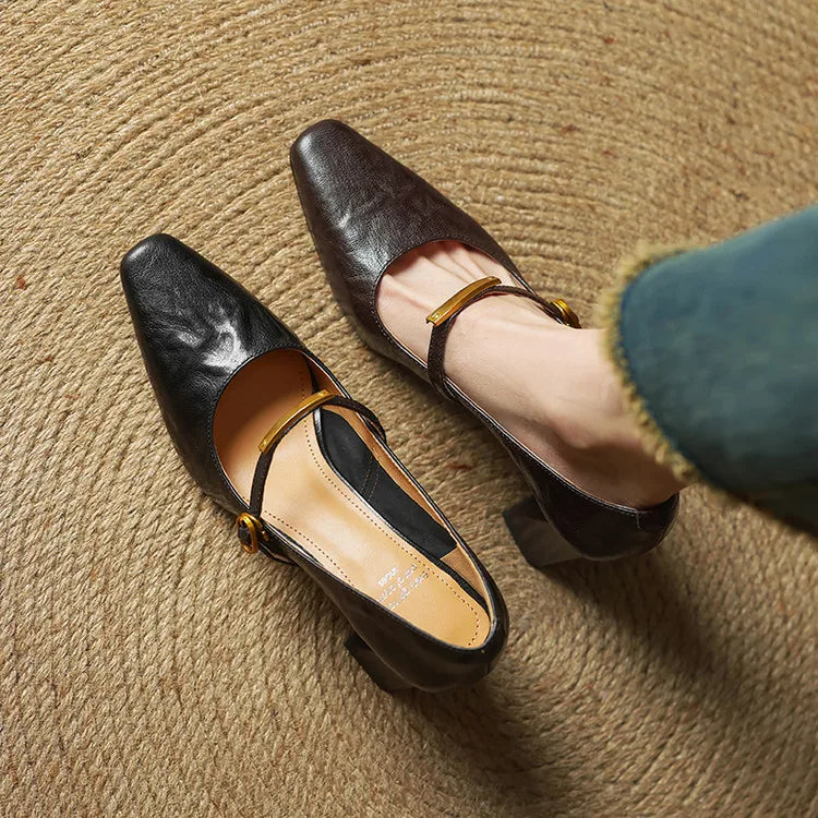 Auria | Women’s Genuine Leather Heels – Chic Artisan Stiletto & Refined Slimming Silhouette
