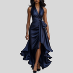 Giselle | Dramatic And Luxurious Satin Wrap Maxi Dress
