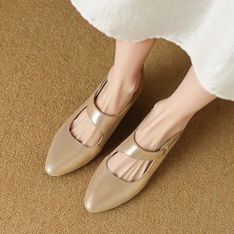 Avelle | Genuine Leather Mary Jane Heels – Luxury Designer Block Shoes & Slimming Retro Pump Footwear