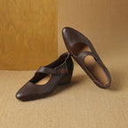 Avelle | Genuine Leather Mary Jane Heels – Luxury Designer Block Shoes & Slimming Retro Pump Footwear