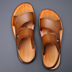 Avenwood | Leather Sandals – Chic Artisan Craft & Refined Slimming Silhouette Khaki
