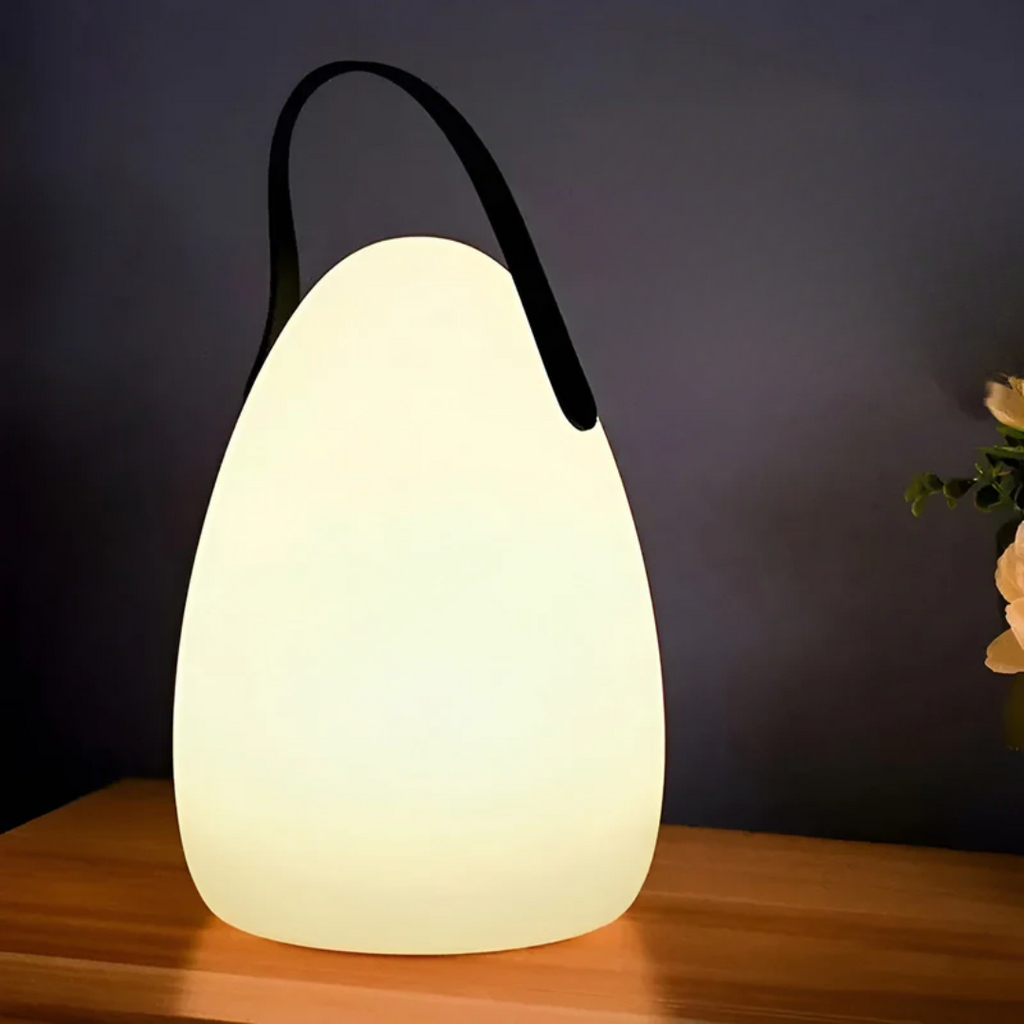 Portable Waterproof Cordless Table Lamp for Indoor and Outdoor Use with Flexible Placement and Sleek Modern Design A