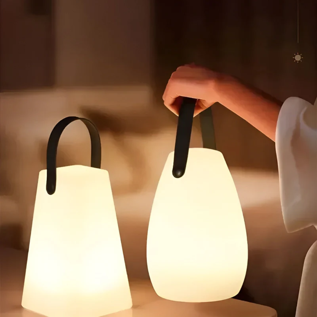 Portable Waterproof Cordless Table Lamp for Indoor and Outdoor Use with Flexible Placement and Sleek Modern Design