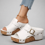 Sephira | Platform Sandals – Chic Artisan Craft & Refined Slimming Silhouette White