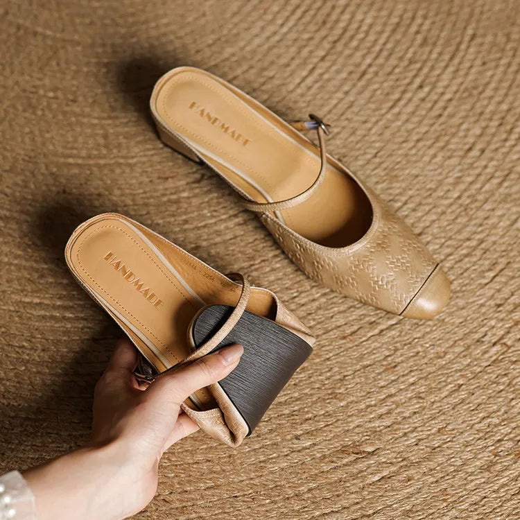 Berla | Genuine Leather Mules – Luxury Designer Slip-On Loafer & Tailored Comfort