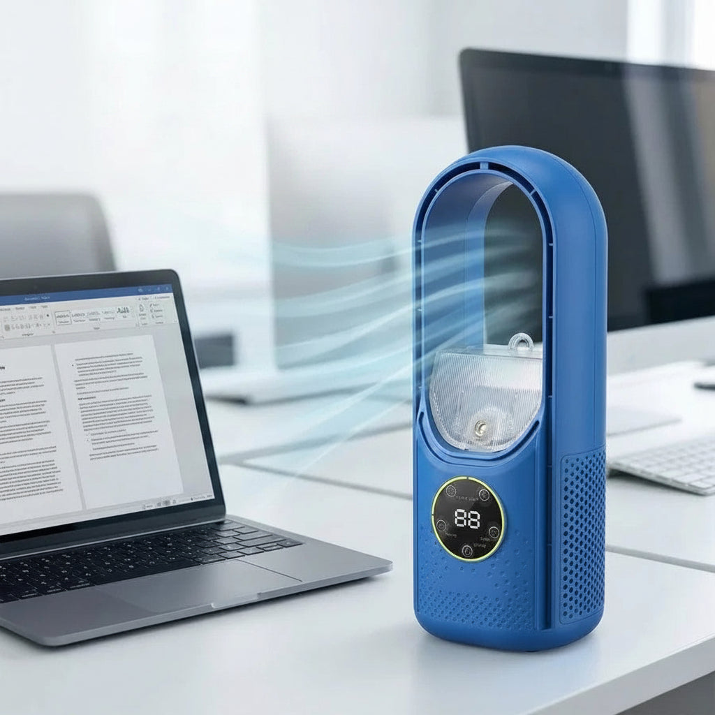 Bladeless Tower Fan for Desk – Quiet