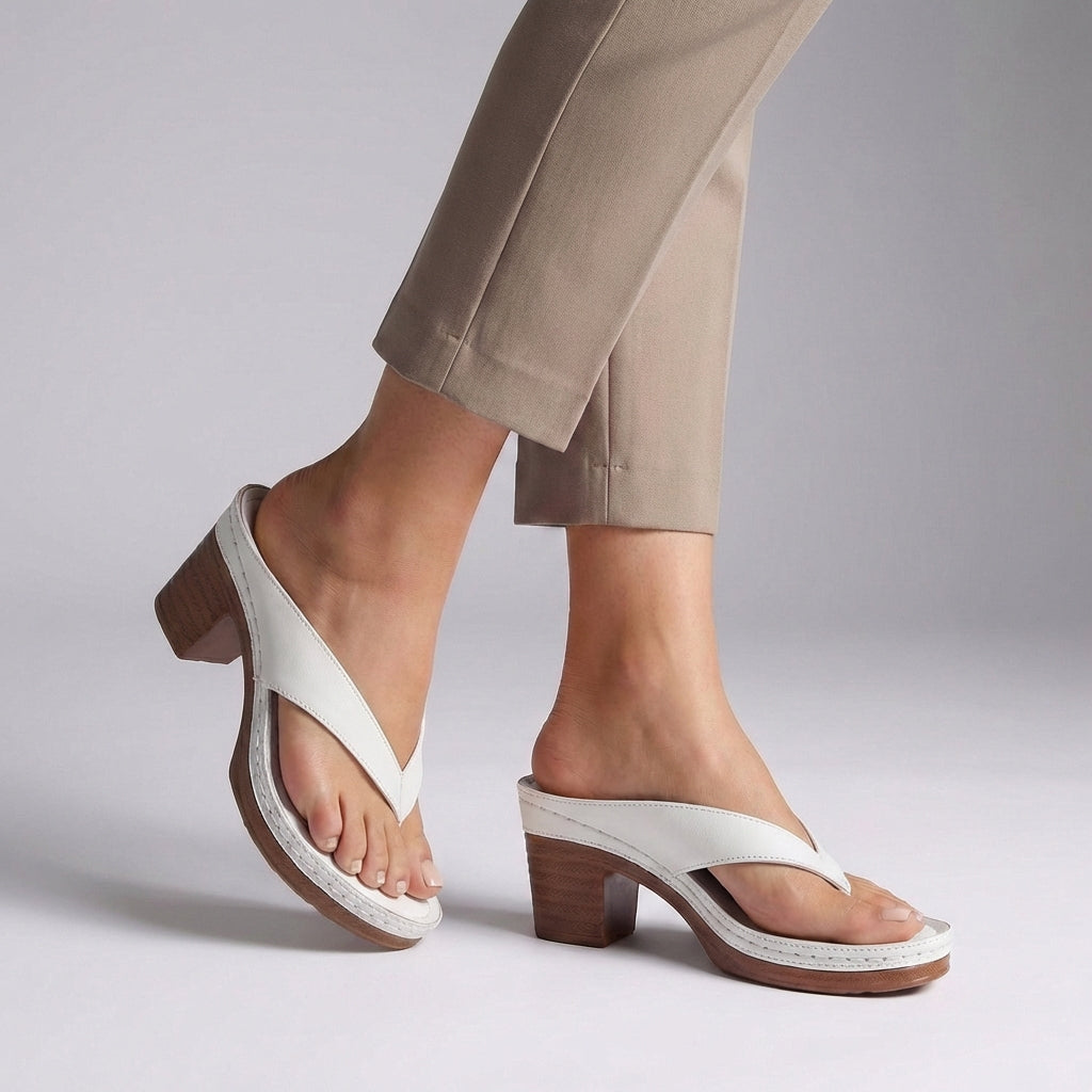 Block Heel Thong Sandals with Platform Sole for Effortless Elegance 3