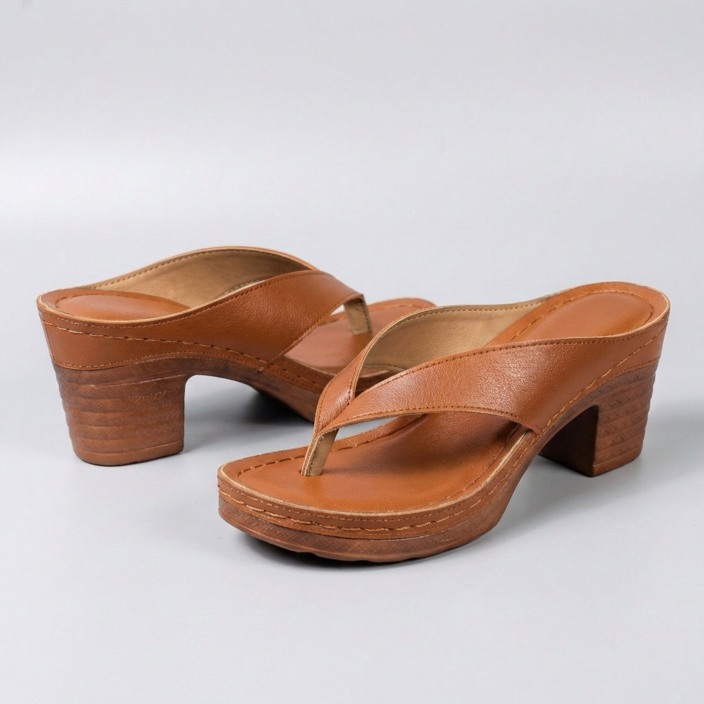 Block Heel Thong Sandals with Platform Sole for Effortless Elegance 5