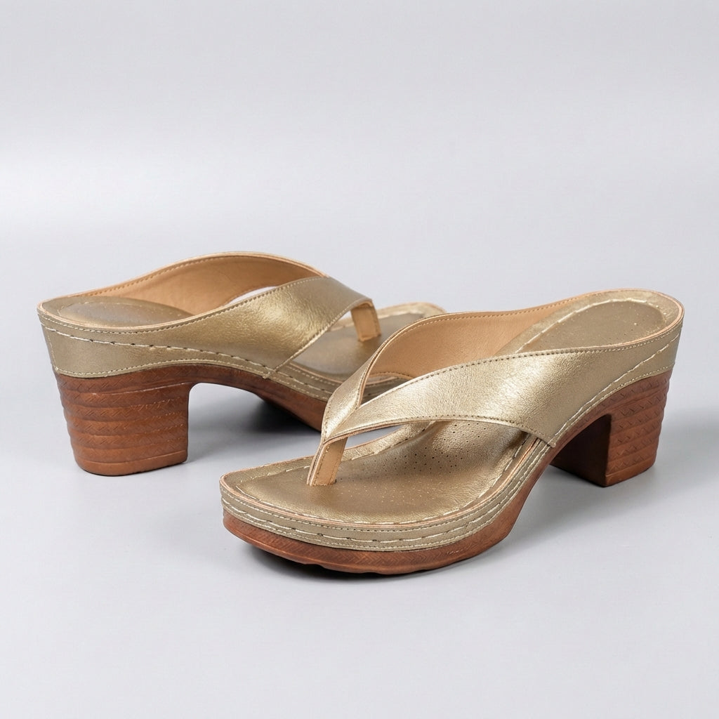 Block Heel Thong Sandals with Platform Sole for Effortless Elegance 6