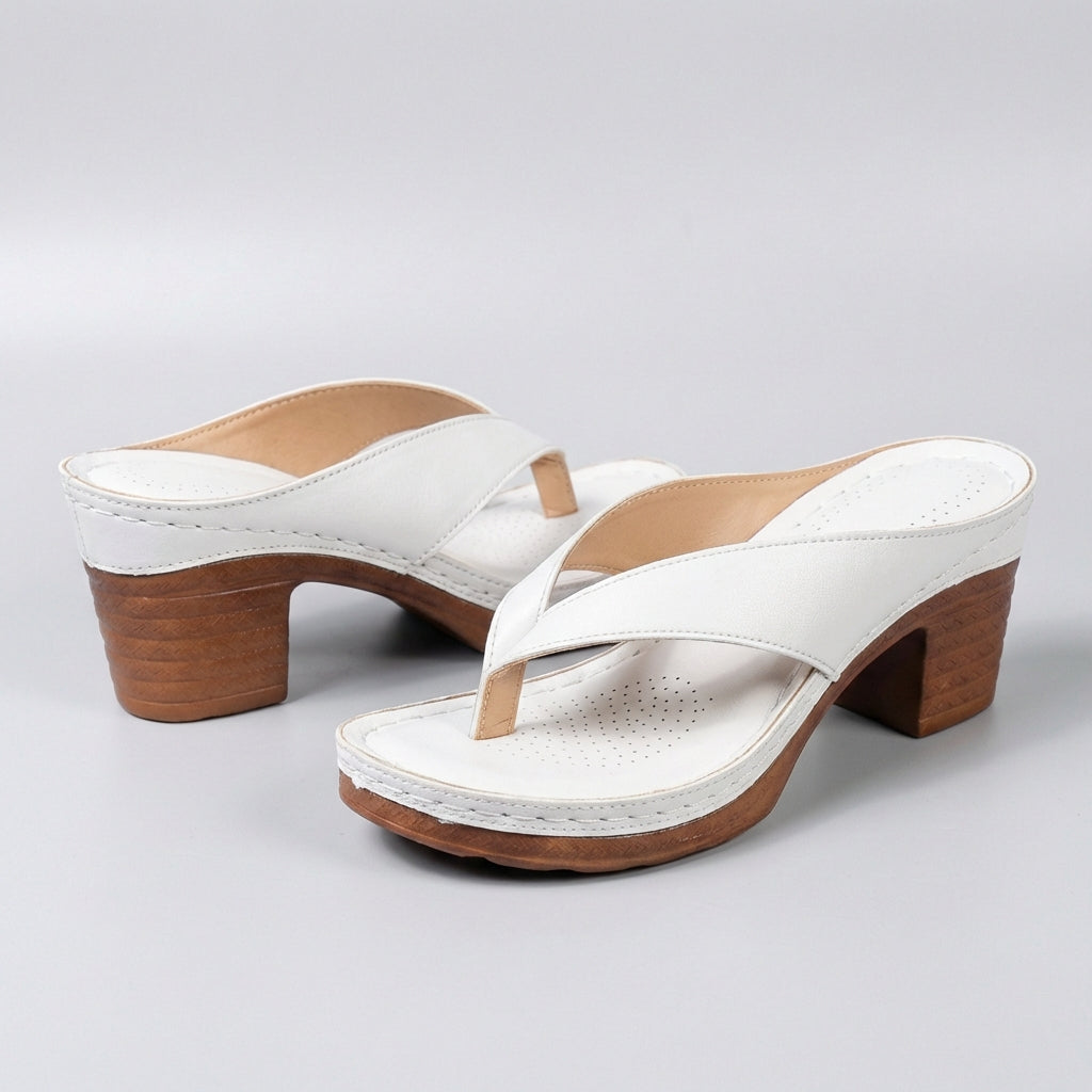 Block Heel Thong Sandals with Platform Sole for Effortless Elegance 7