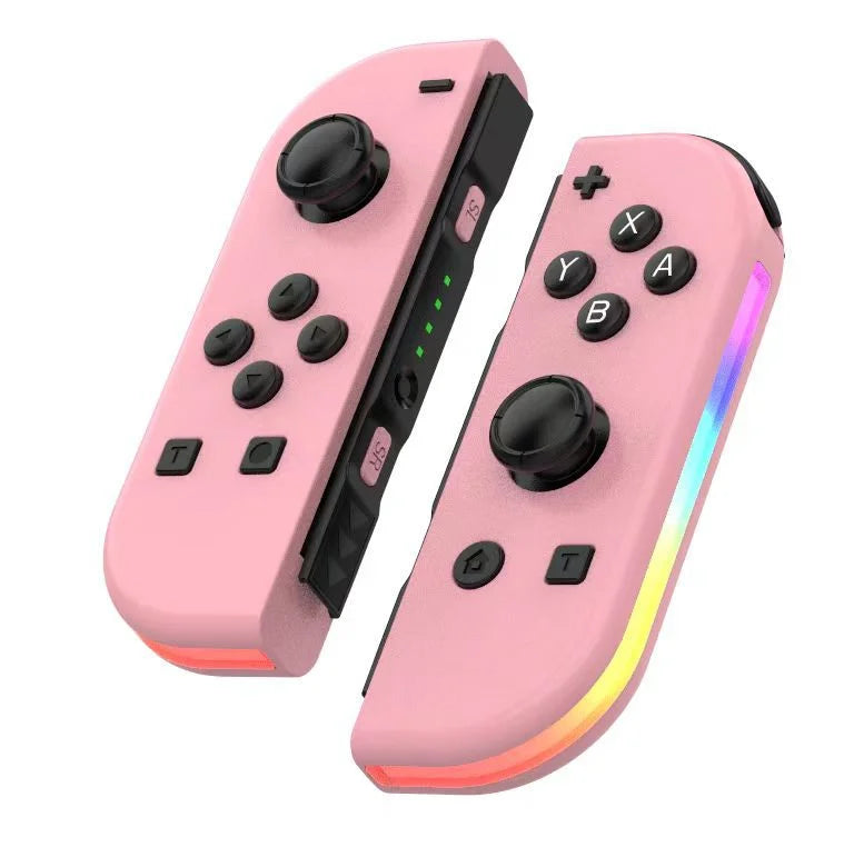 Bluetooth Joystick For Nintendo Switch Unique Colors Wireless LED Handle Pink