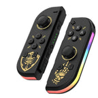 Bluetooth Joystick For Nintendo Switch Unique Colors Wireless LED Handle Black