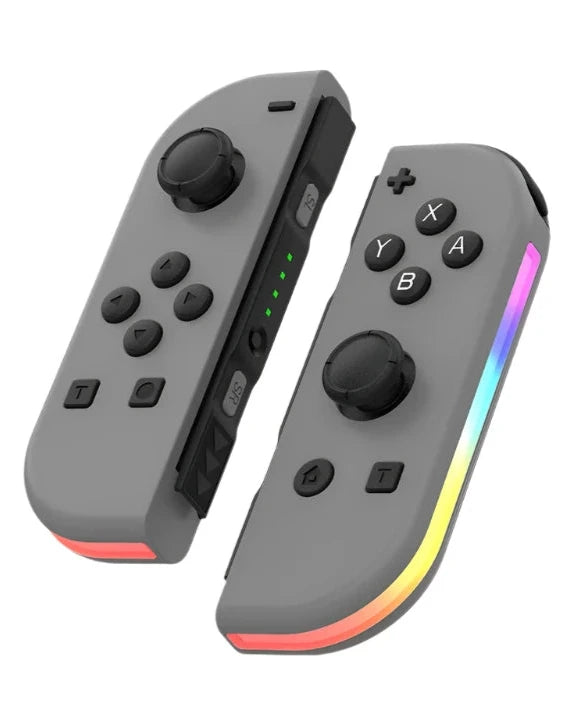 Bluetooth Joystick For Nintendo Switch Unique Colors Wireless LED Handle Gray