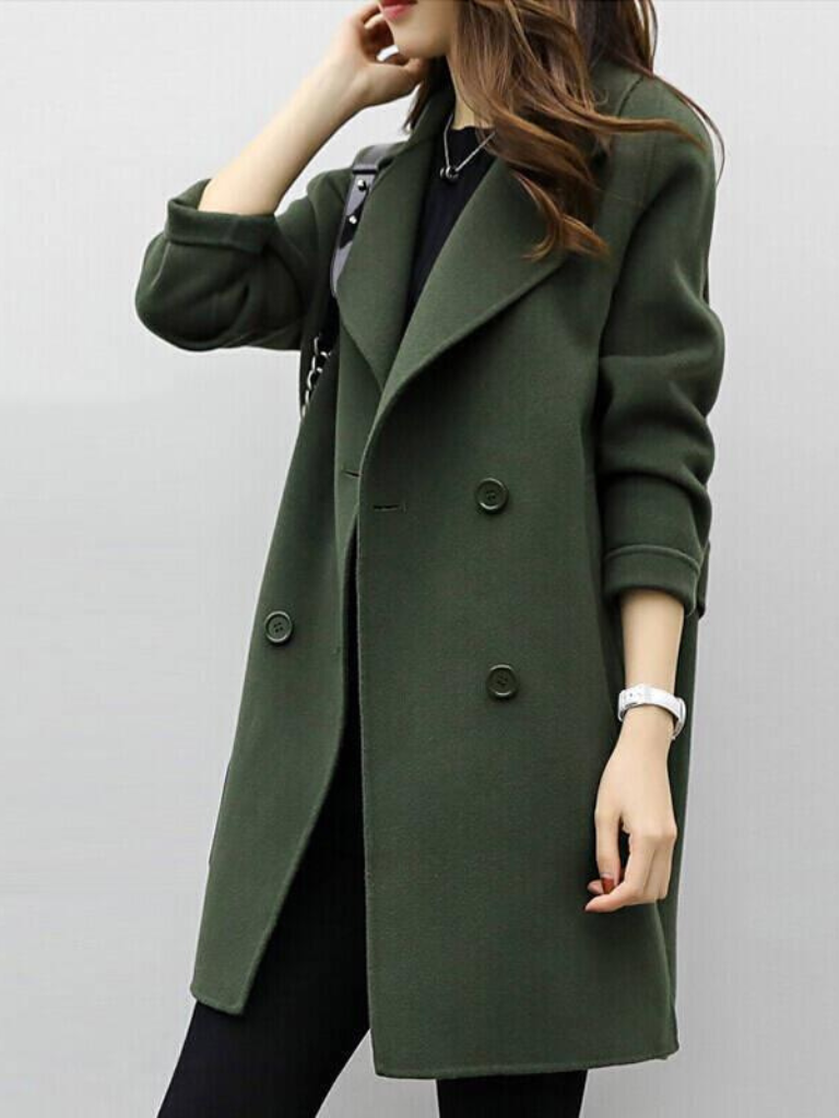 Zahara | Women's Elegant Coat - Classic Wool Blend Longline Overcoat & Tailored Trench