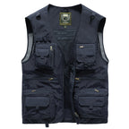 Breathable, lightweight summer vest with plenty of storage space dark blue