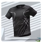 Breathable men's sports T-shirt for fitness, running and training – ideal for active men black