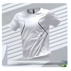 Breathable men's sports T-shirt for fitness, running and training – ideal for active men white