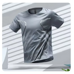 Breathable men's sports T-shirt for fitness, running and training – ideal for active men grey