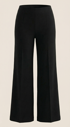 Women's White Mid-Waist Baggy Trousers – Relaxed Wide-Leg Fit & Soft Cotton