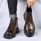 Burman | Men's Genuine Leather Boots – Waterproof Chelsea Boot & Tailored Ankle Silhouette Brown