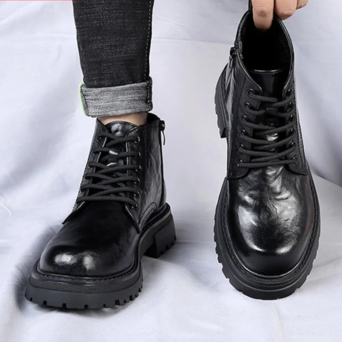 Burman | Men's Genuine Leather Boots – Waterproof Chelsea Boot & Tailored Ankle Silhouette Black