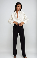 Solene | Button Down Square Shirt – Chic Artisan Grace & Refined Slimming Silhouette