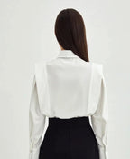 Solene | Button Down Square Shirt – Chic Artisan Grace & Refined Slimming Silhouette