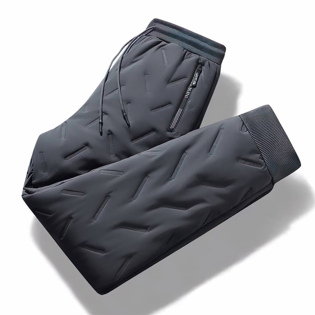 Women’s Thermal Trousers – Waterproof Winter Joggers in Soft Fleece with Pockets Grey