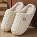 Tasana | Luxury Winter Slippers for Women with Ultimate Comfort and Soft Sole White