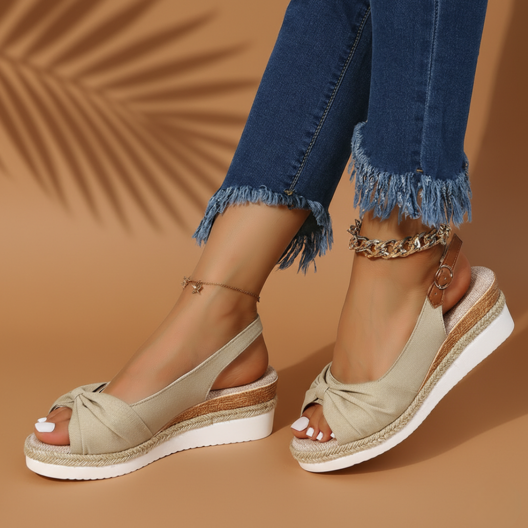 Capri Elegance Espadrille Wedge Sandals 0