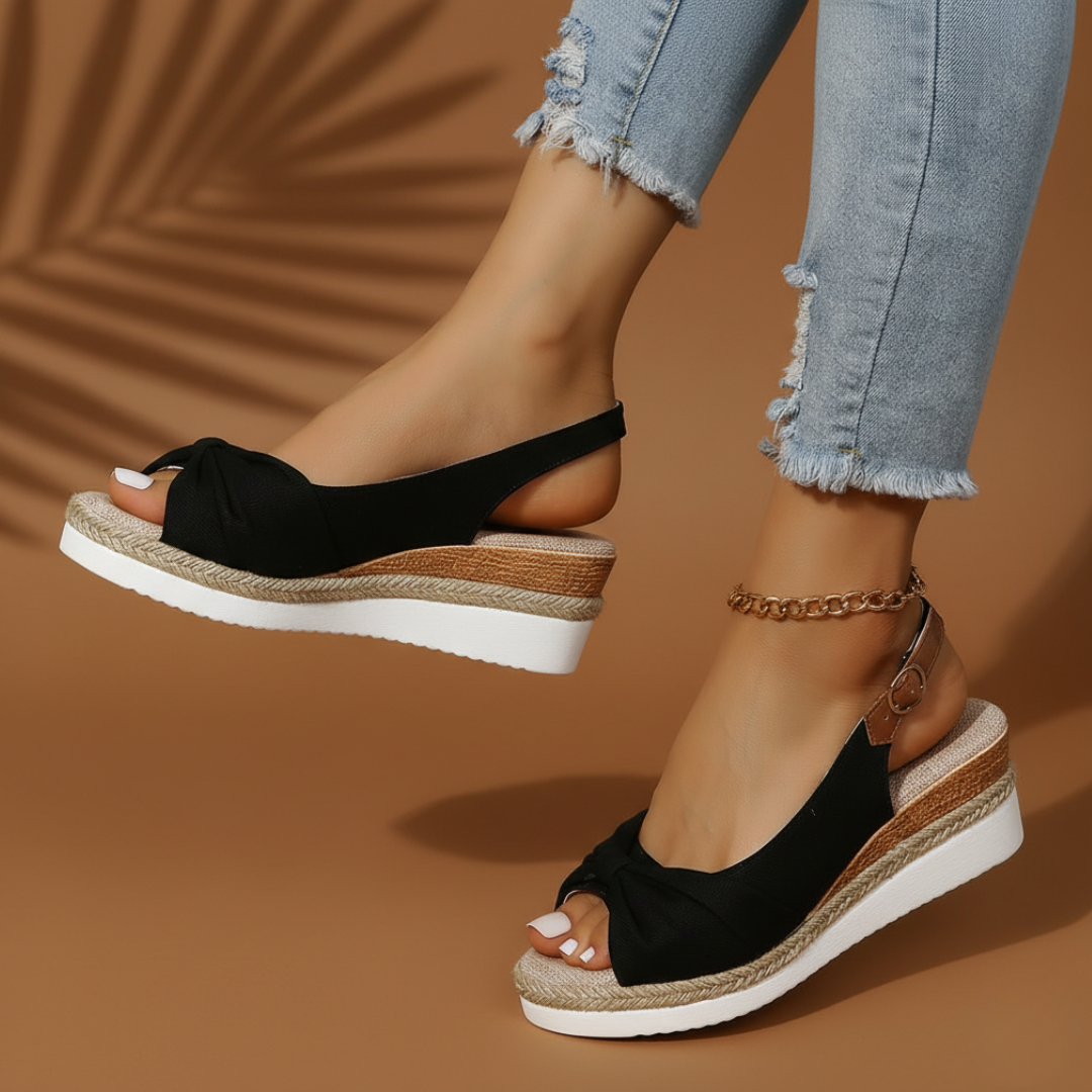 Capri Elegance Espadrille Wedge Sandals 1