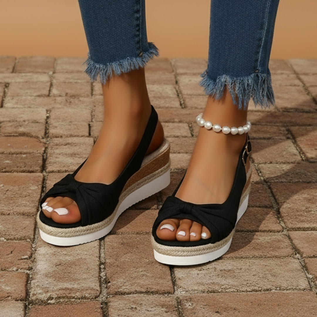 Capri Elegance Espadrille Wedge Sandals 5