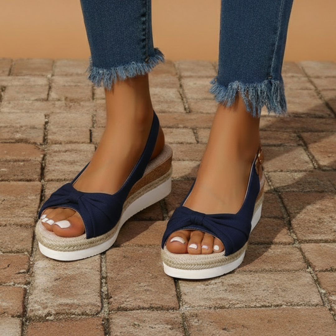 Capri Elegance Espadrille Wedge Sandals 6