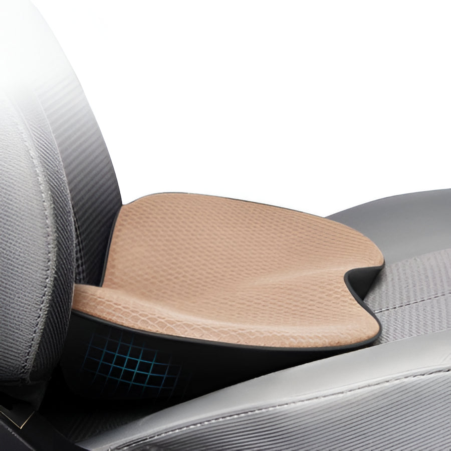 Car Seat Cushion For Shorter Drivers 9.6 cm Thickness Increases Viewing Angle Beige