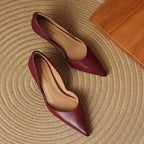 Carlen | Women’s Genuine Leather Heels – Chic Artisan Stiletto & Refined Slimming Silhouette Maroon