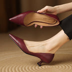 Carlen | Women’s Genuine Leather Heels – Chic Artisan Stiletto & Refined Slimming Silhouette