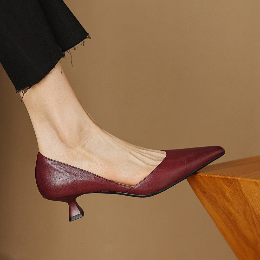 Carlen | Women’s Genuine Leather Heels – Chic Artisan Stiletto & Refined Slimming Silhouette