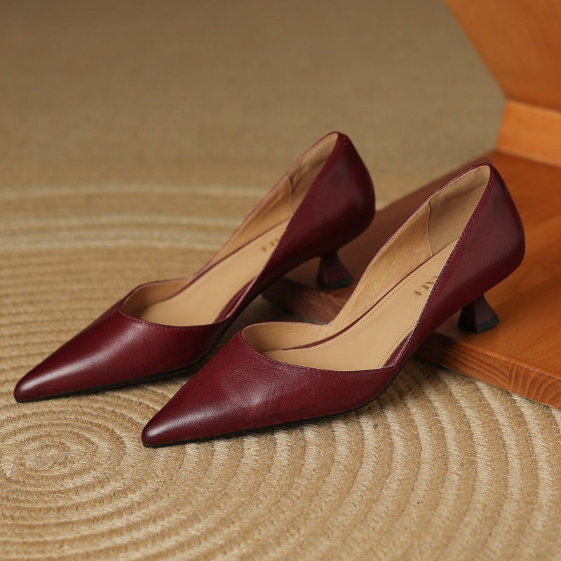 Carlen | Women’s Genuine Leather Heels – Chic Artisan Stiletto & Refined Slimming Silhouette
