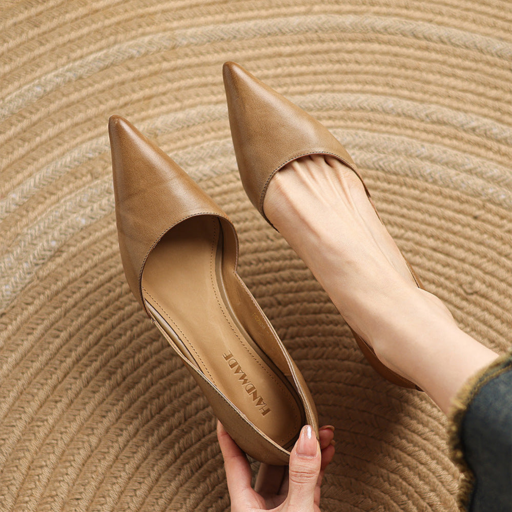 Carlen | Women’s Genuine Leather Heels – Chic Artisan Stiletto & Refined Slimming Silhouette Camel