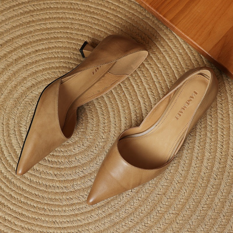 Carlen | Women’s Genuine Leather Heels – Chic Artisan Stiletto & Refined Slimming Silhouette