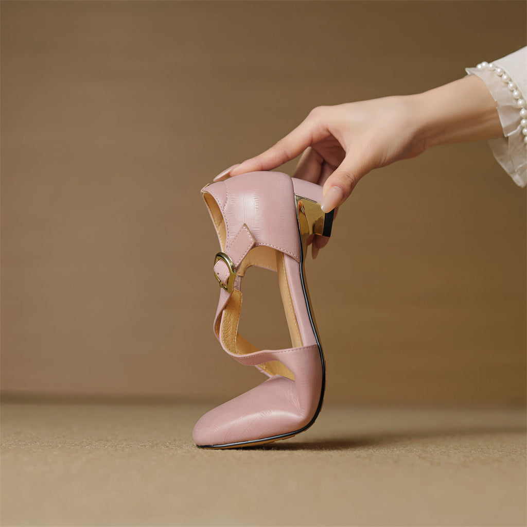 Cavra | Genuine Leather Cross-Strap Heels – Luxury Designer Stiletto Heel & Slimming Strappy Silhouette