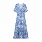 Māyā | Women’s Boho Magic Covering Dress – Ethereal Architectural Layering & Refined Artisan Fluidity