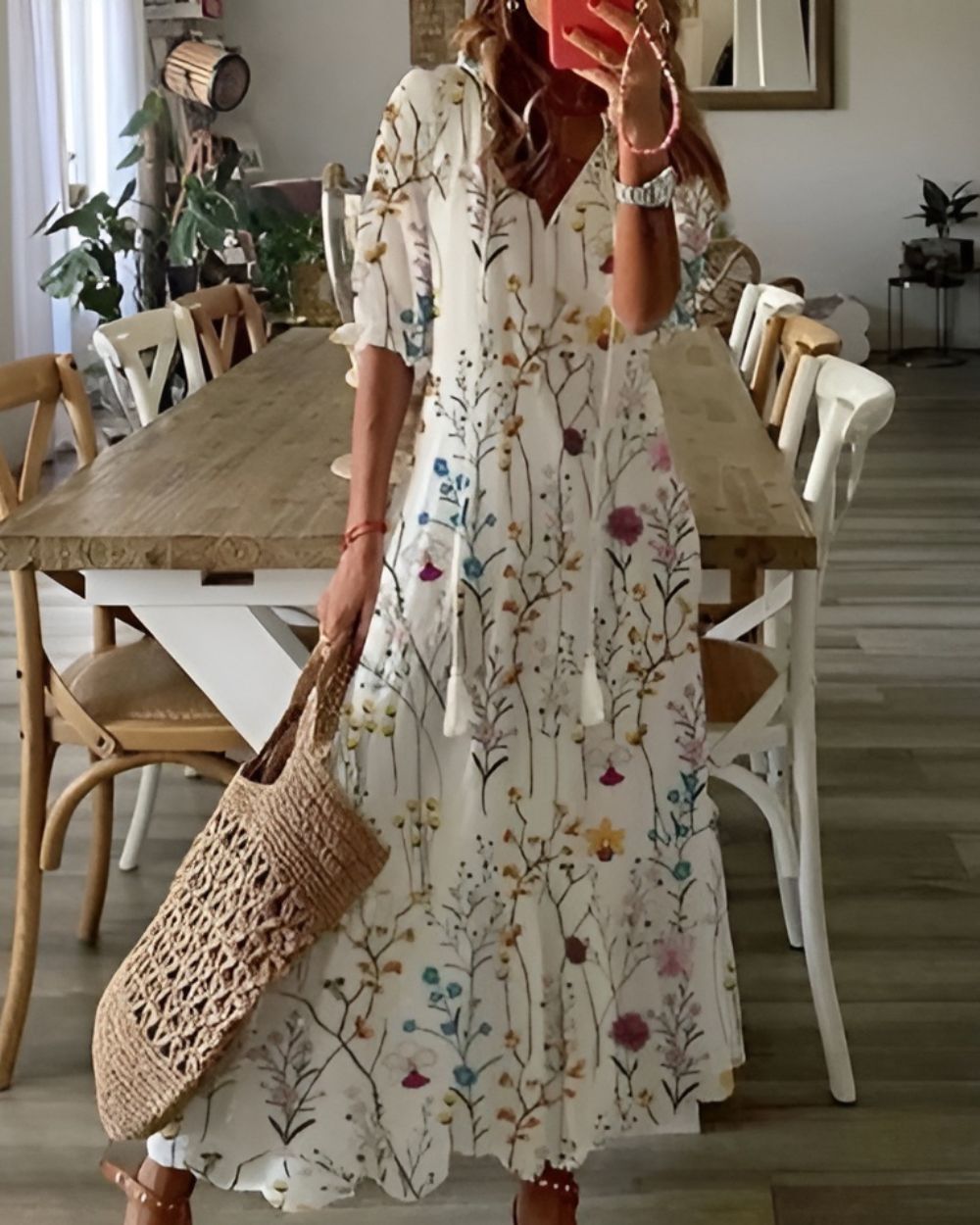 Māyā | Women’s Boho Magic Covering Dress – Ethereal Architectural Layering & Refined Artisan Fluidity White 2