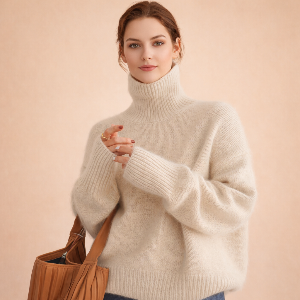 Celine | Women's Cashmere Sweater – Soft, Warm & Elegant Turtleneck 3