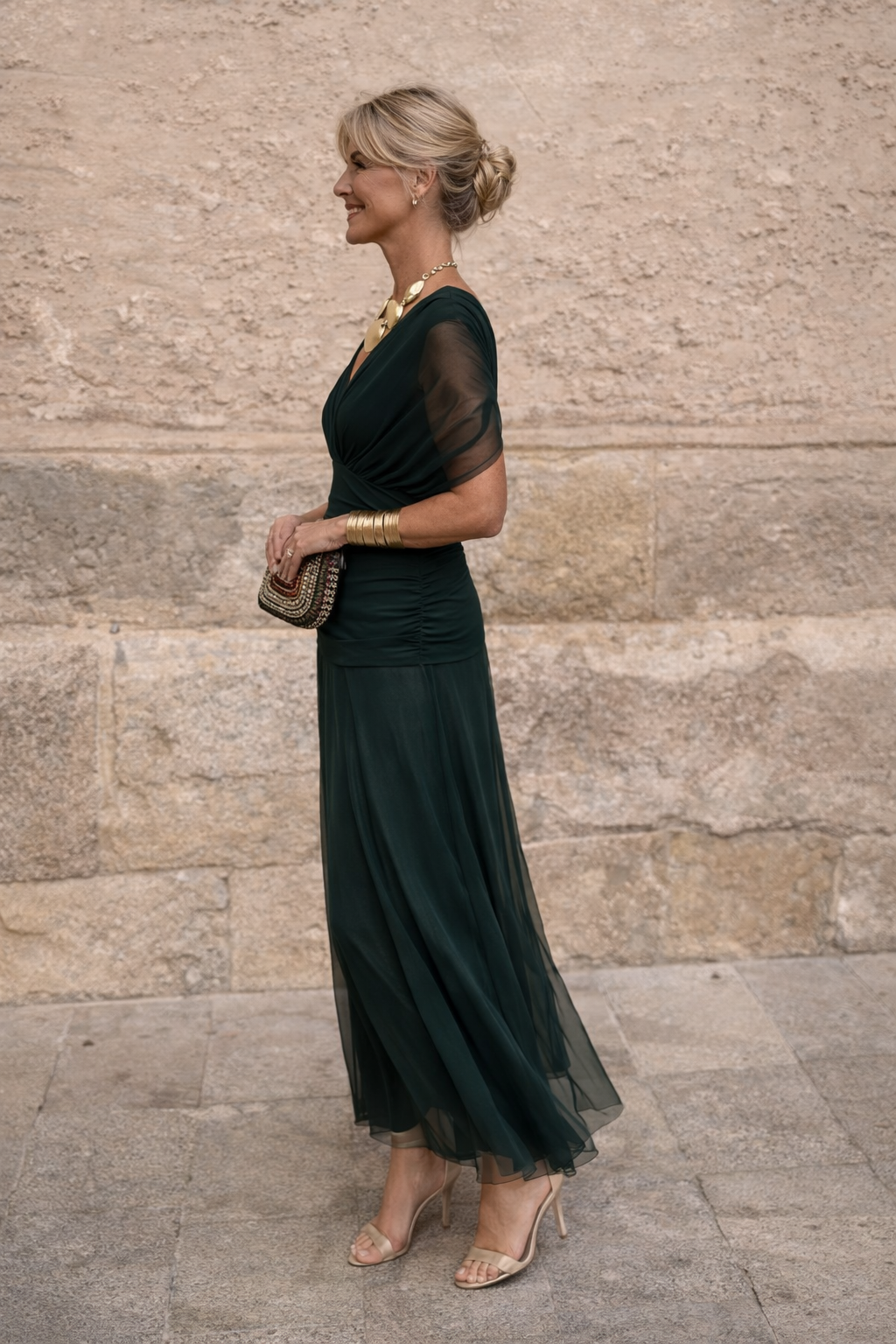 Luna | Elegant Maxi Dress for Parties with V-Neck