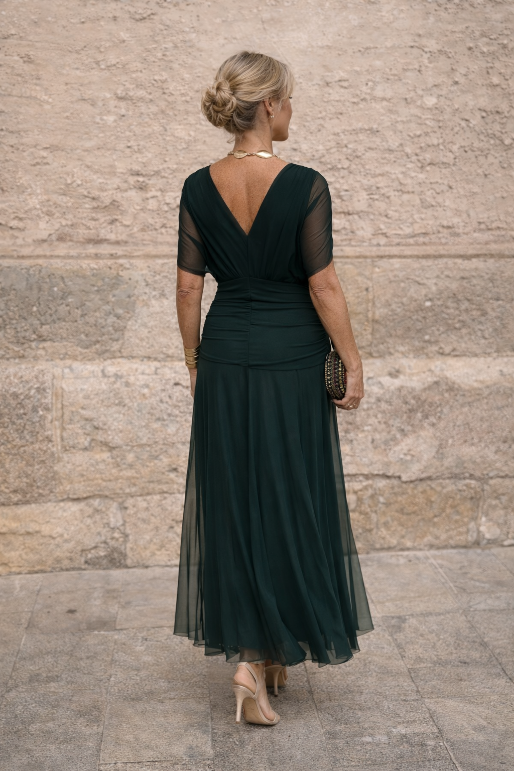 Luna | Elegant Maxi Dress for Parties with V-Neck