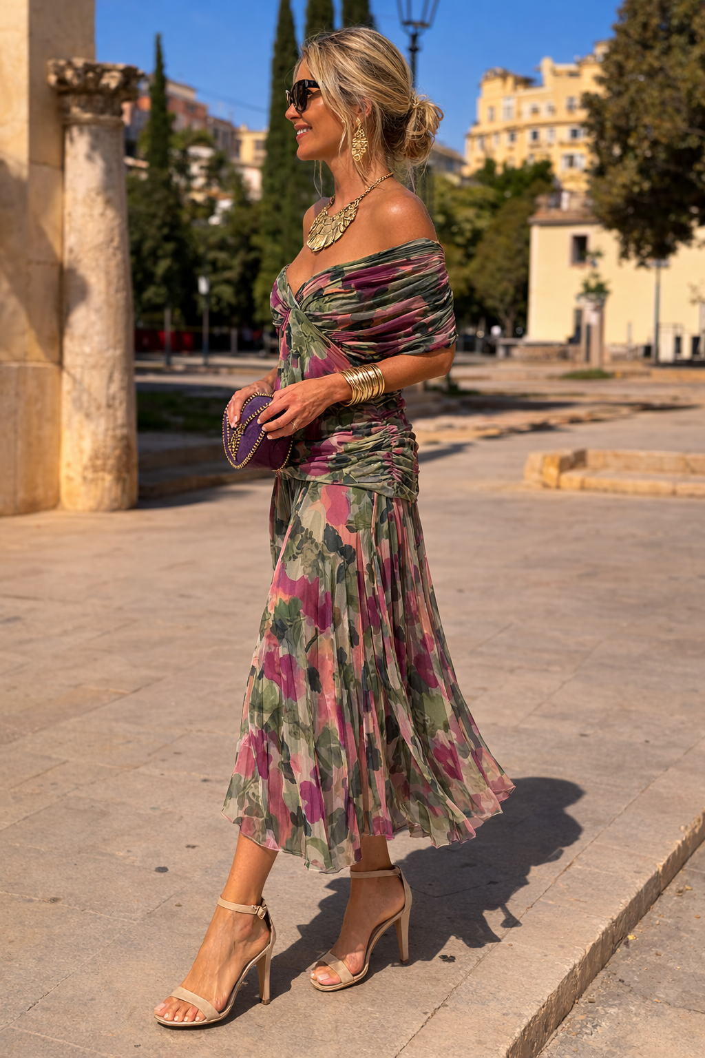 Ēden | Elegant Maxi Dress for Parties with V-Neck