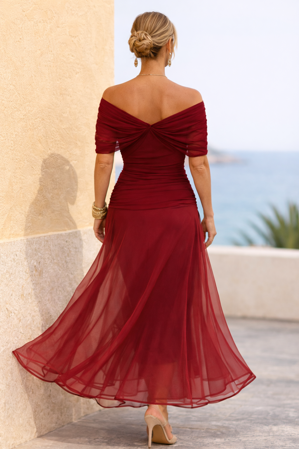 Luna | Elegant Maxi Dress for Parties with V-Neck
