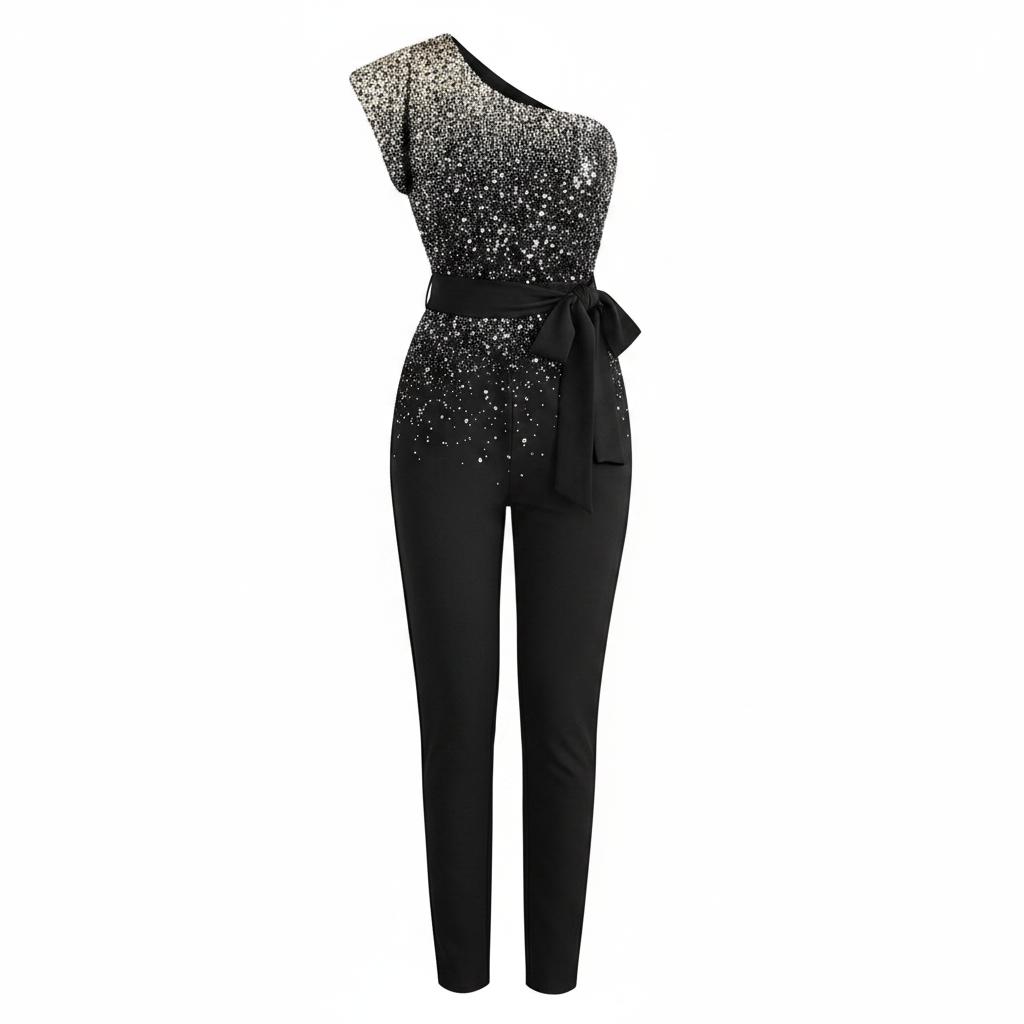 Women’s Modern Jumpsuit – Golden Ratio Tailoring, Architectural Flow & Gilded Modernity