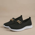 Damaris | Chic Chain-Embellished Slip-On Loafers – Effortless Everyday Elegance